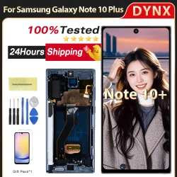 AMOLED For Sumsung Galaxy Note 10 Plus Display Touch Screen LCD Note10+ N975F LCD With Frame Digitizer Assembly Replacement