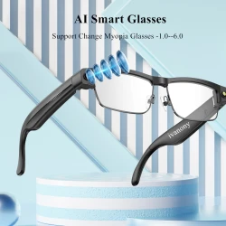 Smart Glasses Myopia Prescription 8MP HD Camera AI Object Recognition Anti Shake Video Recording Bluetooth Call Smart Eyeglasse
