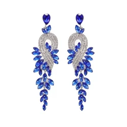 Exaggerated Retro Phoenix Pattern Earrings Pair Fashionable New Year's Jewelry Accessories Multiple Colors Available