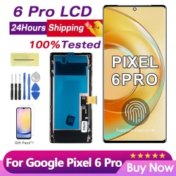 6.7" OLED For Google Pixel 6 Pro LCD Display Touch Screen Digitizer For Google Pixel 6 Pro LCD GLUOG G8VOU Assembly Replacement