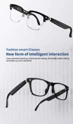 FIR IWO  Smart Glasses: Blue Light Filtering Polarized Sunglass Lenses Audio Built-in Mic&Speakers Touch&Voice Assistant