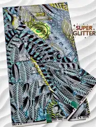 Shine Like Royalty: Original Super Glitter Grand Super Wax – Elite Atamfa Turmi for Stunning Dashiki & High-Fashion African Outfits
