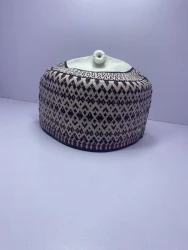 Purple Kindei Cap - Handmade Hausa Zawa Hat