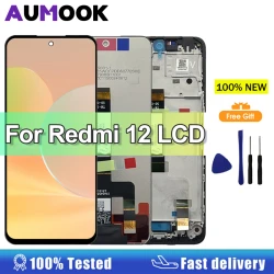 6.79'' LCD Display For Xiaomi Redmi 12 LCD Display Touch Screen Digitizer Replacement For Redmi 12 4G/5G Screen Panel