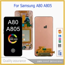 Super AMOLED LCD para Samsung Galaxy A80 pantalla LCD A805F A805N reemplazo del digitalizador de pantalla táctil para Samsung A8