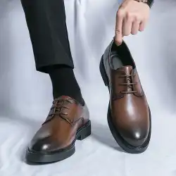 Classic Italy Pointed Toe Leather Shoes Men Luxury Oxfords Business Formal Office Men Shoes Boos Dress Men Black Wedding Shoes
