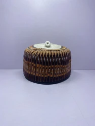 Brown Bama – Hausa/Fulani Cap, Kufi, Handwoven Cap, Zawa