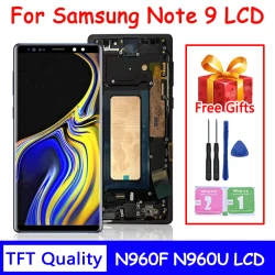 New Note9 LCD For Samsung Note9 LCD Display Touch Screen Digitizer Assembly For Samsung Note 9 N960F N960U N9600 LCD Frame