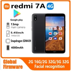 Xiaomi Redmi 7A smartphone Global firmware 4G 5.45 inche 1440×720 13MP Qualcomm Snapdragon 439 facial recognition used phone