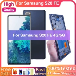 6.43''OLED For Samsung S20 FE LCD Display Touch Screen Digitizer Assembly For S20 FE 5G SM-G780F SM-G781B Display Replacement