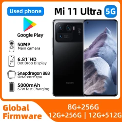 Xiaomi 11 ultra 5G Global version 512G Snapdragon888 6.81inch 50MP 120x zoom All Colours in good condition Original used phone