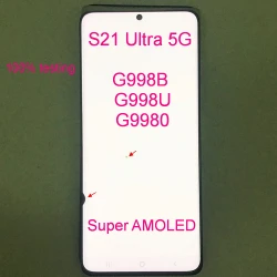 Super AMOLED For Samsung 6.8 Inch Galaxy S21 Ultra 5G G998U G998FG9980 LCD Display Touch Screen Digitizer replace 100% testing