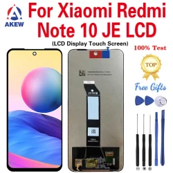 AKEW Original For Xiaomi Redmi Note 10 JE LCD Display Note10je Touch Screen Note10 JE Digitizer Assembly Replacement Pantalla