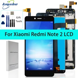 5.5" High quality For Xiaomi Redmi Note 2 Display Touch Screen Digitizer Assembly With Frame For 2015051 Note 2 Prime LCD Parts
