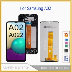 6.5" AMOLED Screen For Samsun Galaxy A02 A022 A022M A022F A022G SM-A022F LCD Display With frame Touch Screen Digitizer Assembly