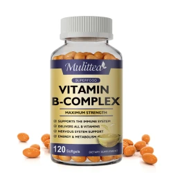 Mulittea Vitamin B Complex Capsules Help Relieve Fatigue Improve Digestion Reduce Stress Better Mood Support Immune Supplement