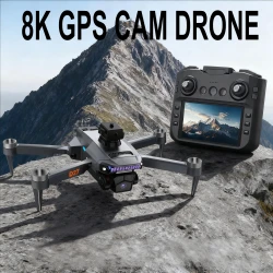 RC GPS Camera Drone 8K HD Camera 5G WIFI windproof FPV 360° Obstacle Avoidance Brushless 4.5inch Screen Remote control