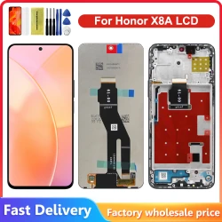 6.7'' Tested For Honor X8a LCD Display Touch Screen Digitizer Assembly For Honor X8a CRT-LX1 CRT-LX2 CRT-LX3 Display Replacement