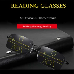 2021 Photochromism Progressive multifocal reading glasses men New Business reading glasses women anti-blue presbyopic glasses 1