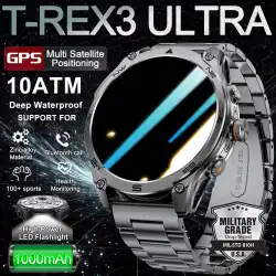 2025 New GPS SmartWatch 1000Mah Battery Compass 10ATM Waterproof Tactics Sport Flashlight BT call Smart Watch For Men For xioami