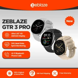 Zeblaze GTR 3 Pro Voice Calling Smart Watch 1.43" AMOLED Display 316L Stainless Steel Frame Fitness Tracking Smartwatch