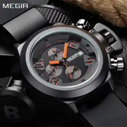 MEGIR Men Watches Luxury Sport Military Chronograph Waterproof Date Fashion Quartz Wristwatch Big Dial Relogio Masculino 2002