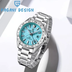 PAGANI DESIGN New Brand Luxury Mechanical Automatic Watch StainlessSteel Waterproof luminous Watch Date WaveDial watches for man