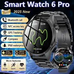 2025 New Men GPS Smart Watch 360 * 360 AMOLED Screen Bluetooth Call NFC Heart Rate Monitoring IP68 Waterproof SmartWatch for Men