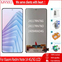 6.67" For Xiaomi Redmi Note 14 LCD Touch Screen Assembly For Xiaomi Redmi Note 14 4G 5G 24094RAD4G LCD Display Replacement