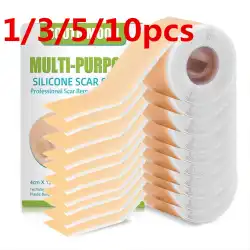 1/3/5/10 Roll Silicone Scar Sheet Painless Scar Repair Tape Roll Effective Scar Waterproof Breathable Ear Beauty Sticker