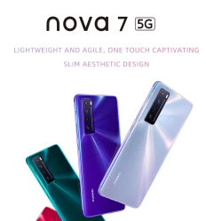 Huawei Nova7 5G Smartphone Android Screen 6.53 inches 2400x1080px 4000mAh CPU Hisilicon Kirin 985 Nano SIM Used Phone