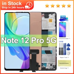 AMOLED For Xiaomi Redmi Note 12 Pro 5G LCD Display with frame Digitizer For Redmi Note 12Pro‎ 5G 22101316C Screen Replacement