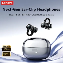Lenovo LE302 OWS Wireless Bluetooth 6.0 Headset Long Battery Life Sports Ear Clip Earphones Noise Cancelling Headphones With Mic