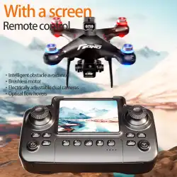 E55 Mini Drone 4K Professional HD Camera with Large Screen 2.4G WIFI FPV Dron Brushless Optical Flow Hover Folding Quadcopter