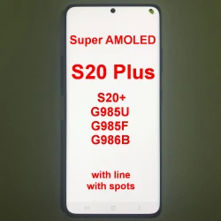 Super AMOLED For Samsung Galaxy S20 Plus S20+ G985U G985F G986B LCD Display Touch Screen Digitizer replace With defects screen