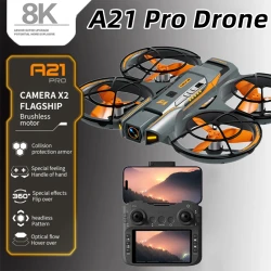 For Xiaomi A21 Pro Drone Professional 8K HD Dual Camera 5G WIFI Brushless Motor 360°  roll Obstacle Avoidance Quadcopter Toy New