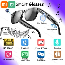Xiaomi MIJIA 1080P HD AI Smart Glasses Cat GPT 100MP Camera Bluetooth Call 260Mah Battery Voice Assistant Control Smart Glasses
