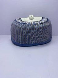 Blue Striped Kufi Hat