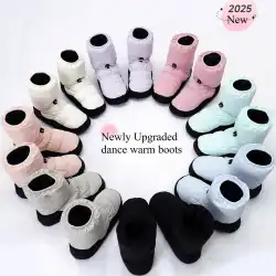 Winter Ballerina Boots Ballet Warm Up Booties for Girl Drawstring Style Shoes Women Modern Dance Ballet Point Warm Shoes