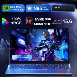 2025 12th Intel Gaming Laptop 15.6" IPS Full HD Screen 16GB/32GB RAM NVMe PCI-e SSD NVIDIA GTX 1060 6GB GDDR5  Windows 11 Pro