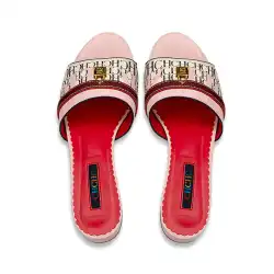 CHarming fashion Women's Slippers 2024 New Brand Fabric high Heel Sandals Outdoor Business Commuter Women's Shoes birthday gifts