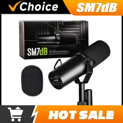 SM7dB Professional Dynamic Vocal Microphone with USB Connectivity for Podcasting Studio Recording Offering Clear Sound Quality