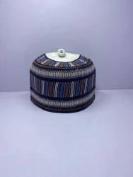 Rawaram White – Hausa/Fulani Cap, Kufi, Handwoven Cap, Zawa
