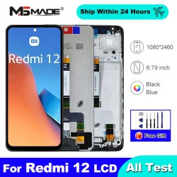 6.79" IPS For Xiaomi Redmi 12 LCD 23053RN02I Touch Panel Screen Assembly Digitizer For Redmi 12 Display 23053RN02Y Replace Parts