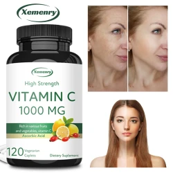 Vitamin C Capsules - Boost Immunity, for Skin, Heart, Teeth Health, Antioxidant, Dietary Supplement