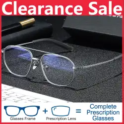Multifocal Prescription Glasses Men Ultra Light Pure Titanium Progressive Eyeglasses Male High Myopia Optical Bifocal Spectacles