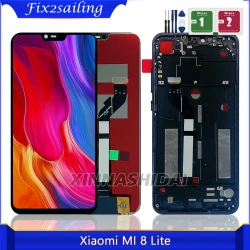 6.26" For Xiaomi Mi 8 Lite LCD Display Touch Screen Digitizer Assembly M1808D2TG For Mi 8 Lite Display Replacement Parts