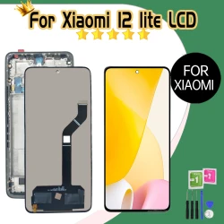Super AMOLED For Xiaomi Mi 12 Lite Lcd 2203129G Display Touch Screen for Xiaomi 12 Lite Mi12 Lite Lcd Display Digitizer Assembly