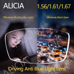1.56/1.61/1.67 Anti-Blue Light And Anti-Glare Photochromic Myopia/Hyperopia/Astigmatism Prescription Lenses Relieve Glare Driv
