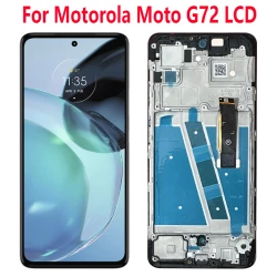 6.6"OLED For Motorola Moto G72 LCD Display Touch Screen Sensor Digiziter Assembly Replace For Motorola Moto G72 LCD With Frame